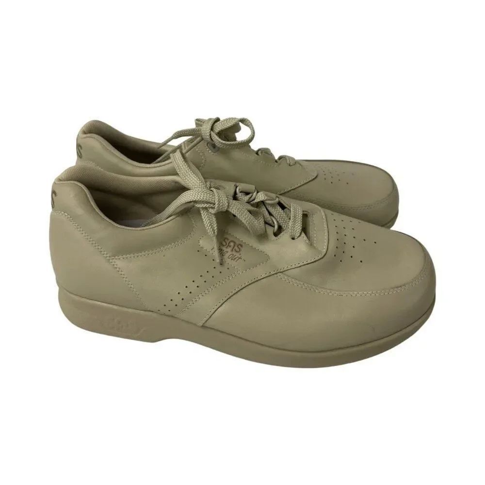 SAS Time Out Womens Tripad Comfort Shoes Size 10 WW Bone Lace Up Leather NWOB